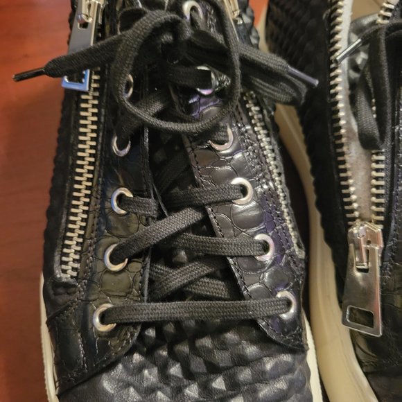 Bagatto Live Ech size 13.5 us/European 44 lace up/zipper black sneakers - Picture 2 of 15